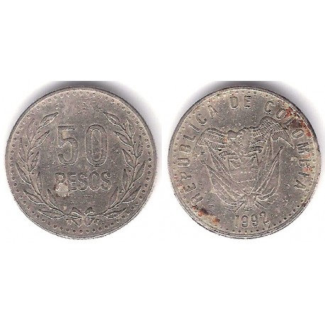 (283.1) Colombia. 1992. 50 Pesos (BC+)