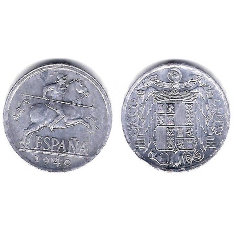 Estado Español. 1940. 5 Céntimos (EBC+/EBC)
