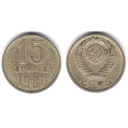 (Y131) Unión Soviética. 1981. 15 Kopeks (MBC)