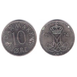 (860.1) Dinamarca. 1974. 10 Ore (EBC)