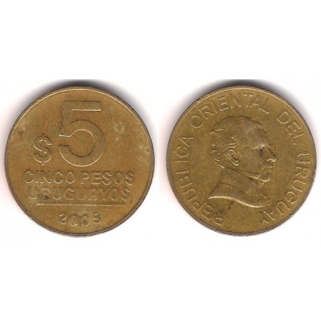 (120.2) Uruguay. 2005. 5 Pesos (BC+)