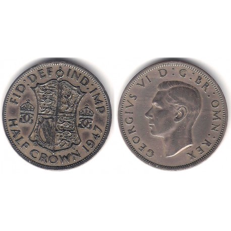(866) Gran Bretaña. 1947. Half Crown (MBC-)