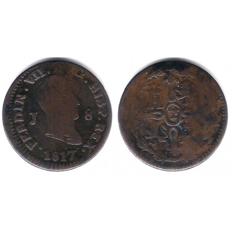 Fernando VII. 1817. 8 Maravedi (BC) Ceca de Jubia