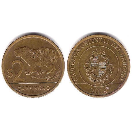 (136) Uruguay. 2019. 2 Pesos (MBC)