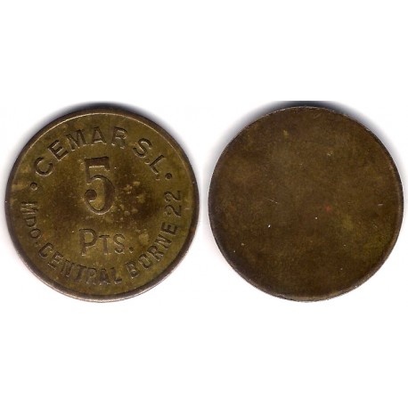 Cemar, SL. Borne. 5 Pesetas (MBC)