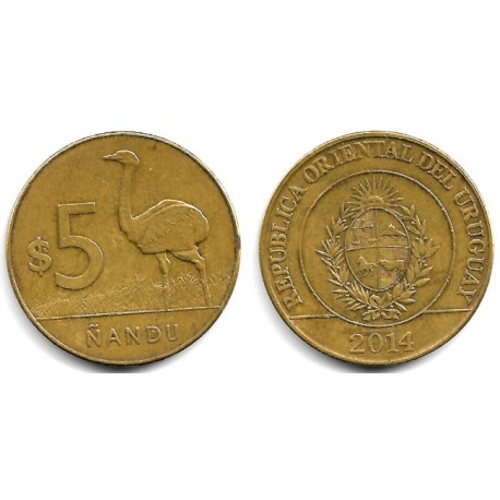 (137) Uruguay. 2014. 5 Pesos (MBC-)