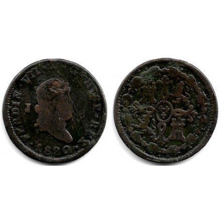 Fernando VII. 1820. 8 Maravedi (BC-) Ceca de Jubia