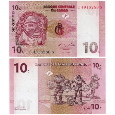 (82a) Congo. 1997. 10 Centimes (SC)