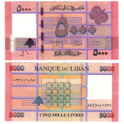 (91) Líbano. 2021. 5000 Livres (SC)