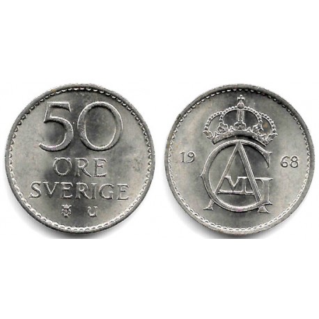 (837) Suecia. 1968. 50 Ore (EBC)