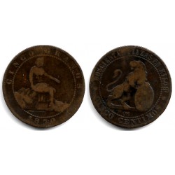 Gobierno Provisional. 1870. 5 Céntimos (BC/BC-) Ceca de Barcelona OM