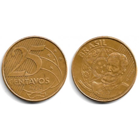 (650) Brasil. 2004. 25 Centavos (MBC)