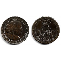 Isabel II. 1868. 1 Céntimo de Escudo (MBC) Ceca de Barcelona OM