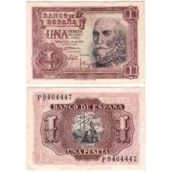 Estado Español. 1953. 1 Peseta (EBC-) Serie P
