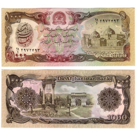 (61c) Afganistán. 1991. 1000 Afghanis (SC)