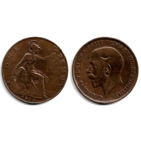 (810) Gran Bretaña. 1912. 1 Penny (BC/BC+)