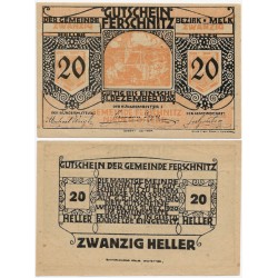Fershnitz (Baja Austria). 1920. 20 Heller (SC)
