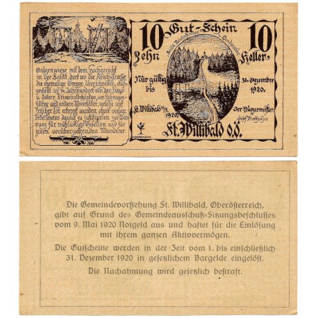 Sankt Willibald (Alta Austria). 1920. 10 Heller (SC)