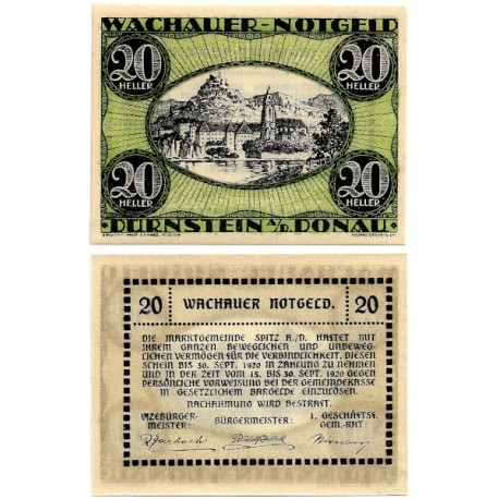 Wachauer (Baja Austria). 1920. 20 Heller (SC)