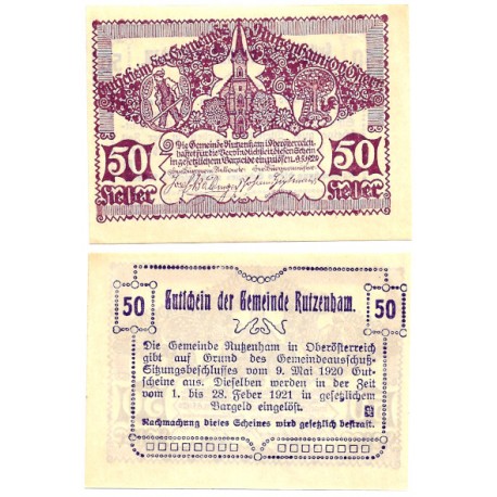 Rutzenham (Alta Austria). 1920. 50 Heller (SC)