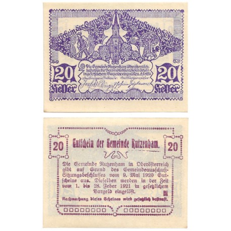 Rutzenham (Alta Austria). 1920. 20 Heller (SC)