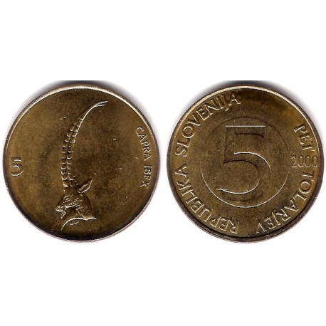 (6) Eslovenia. 2000. 5 Tolarjev (EBC)