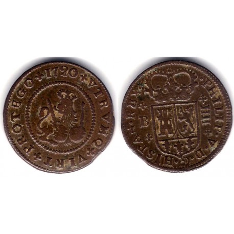 Felipe IV. 1720. 4 Maravedi (MBC) Ceca de Barcelona
