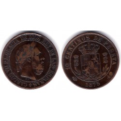 Carlos VII. 1875. 10 Céntimos (MBC-) Ceca de Bélgica