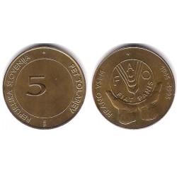(21) Eslovenia. 1995. 5 Tolarjev (SC)