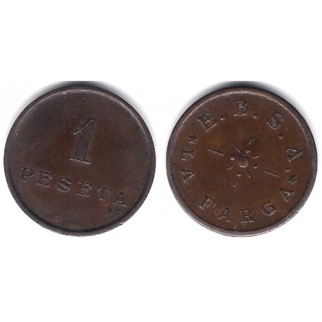 Colonia La Farga. Edmundo Bebié. 1 Peseta (MBC+)