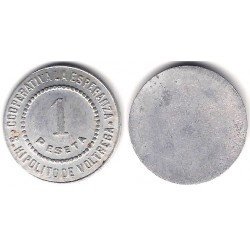 San Hipolito de Voltregá. Cooperativa La Esperanza. 1 Peseta (EBC)