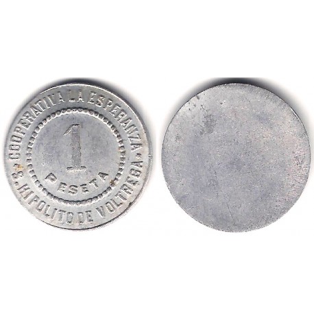 San Hipolito de Voltregá. Cooperativa La Esperanza. 1 Peseta (EBC)
