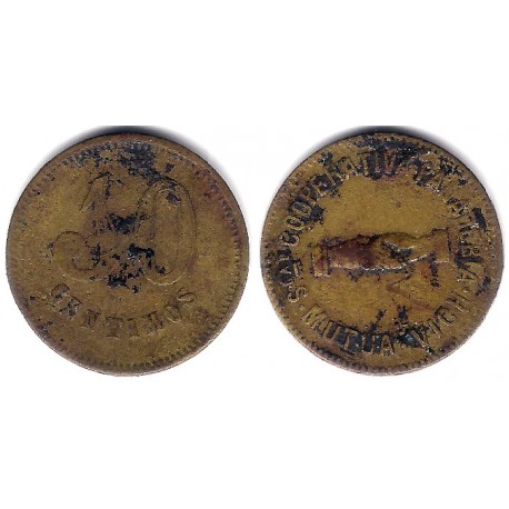 Cooperativa. Panaderia. Vich. 10 Céntimos (BC)