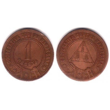 Cooperativa Obrera Manresana. 1937. 1 Peseta (MBC)