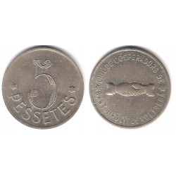 Sant Hipólit de Voltregà. Unió de Cooperadors. 5 Pessetes (MBC)