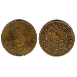 Unió de Cooperadors de Cercs. 5 Céntimos (MBC+)
