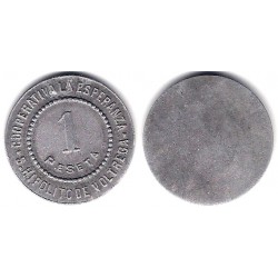 San Hipolito de Voltregá. Cooperativa La Esperanza. 1 Peseta (EBC)