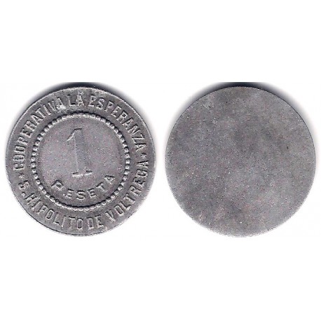 San Hipolito de Voltregá. Cooperativa La Esperanza. 1 Peseta (EBC)