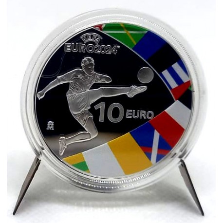 España. 2024. 10 Euro (Proof) (Plata) Eurocopa 2024