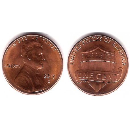 (468) Estados Unidos de América. 2013(D). 1 Cent (MBC+)