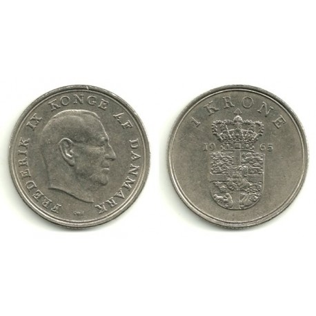 (851.1) Dinamarca. 1965. 1 Krone (MBC)