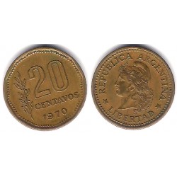 (67) Argentina. 1970. 20 Centavos (MBC)