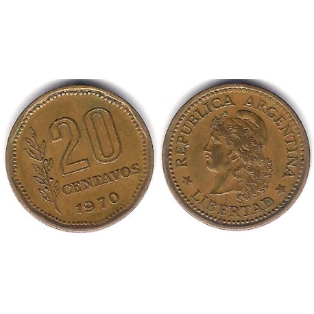 (67) Argentina. 1970. 20 Centavos (MBC)