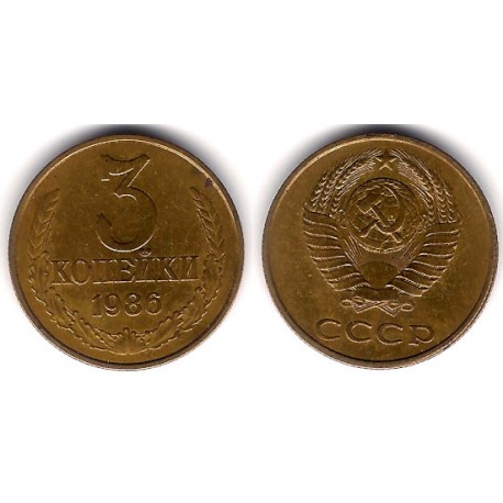(Y128a) Unión Soviética. 1986. 3 Kopeks (MBC+)