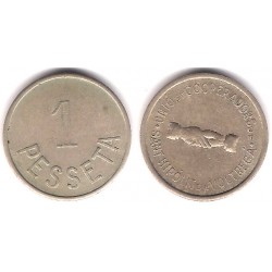 Sant Hipolit de Voltregà. Unió de Cooperadors. 1 Peseta (MBC+)