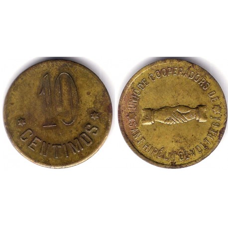 Sant Hipolit de Voltregà. Unió de Cooperadors. 20 Céntimos (MBC)