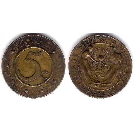 Caja Mutua Popular. Barcelona. 5 Céntimos (MBC)