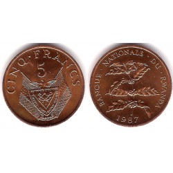 (13) Ruanda. 1987. 5 Francs (SC-)