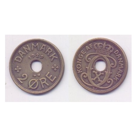(827.2) Dinamarca. 1929. 2 Ore (MBC)