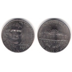 (381) Estados Unidos de América. 2007(D). 5 Cents (EBC)